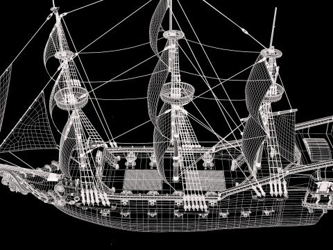 Galeon model Model 3D