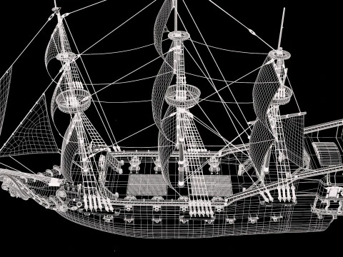 Galeon model 3D Model