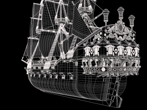 Galeon model Model 3D