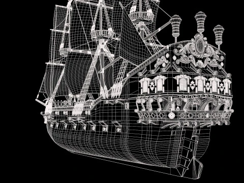 Galeon model 3D Model