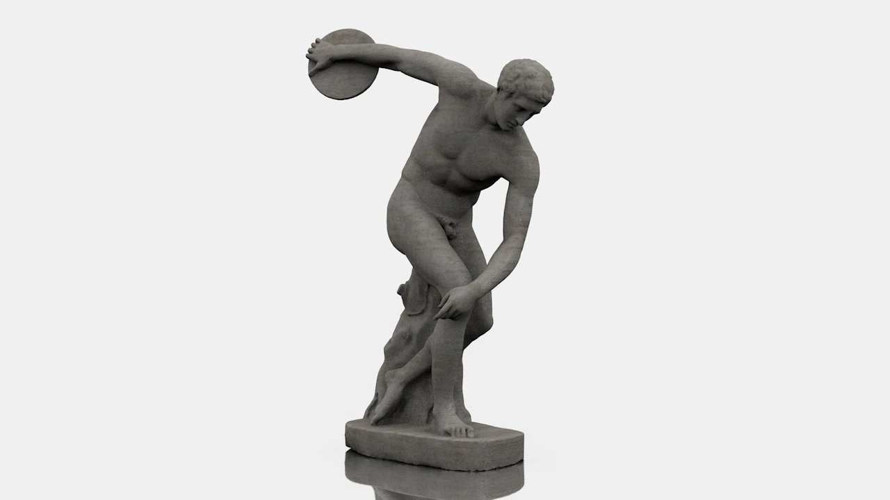 Mirons Discovolo 3D Print Model .c4d .max .obj .3ds .fbx .stl .blend 