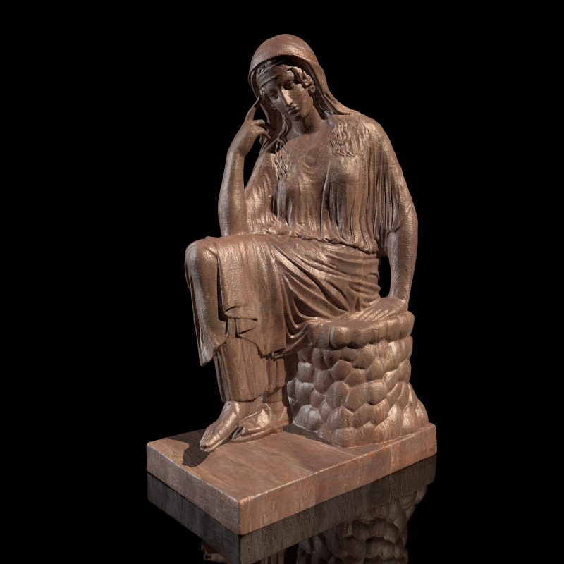 Penelope Classical Greek Sculpture 3D Baskı Modeli .c4d .max .obj .3ds .fbx .stl .blend