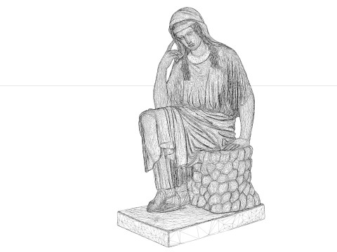 Penelope Classical Greek Sculpture 3D Baskı Modeli