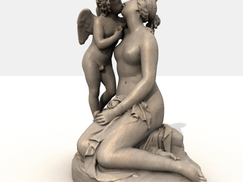 Venus and Cupid Classical Greek Sculpture 3D Druckmodell