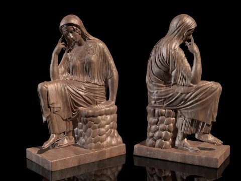 Paket 3D Gema Yunani Klasik Model Cetak 3D