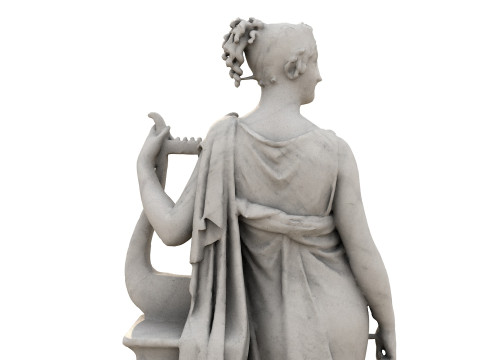 Terpsichore Lyra Classical Greek Sculpture 3D Model