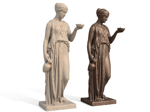 Hebe Classical Greek Sculpture 3D 모델