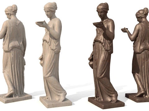 Hebe Classical Greek Sculpture 3D Model