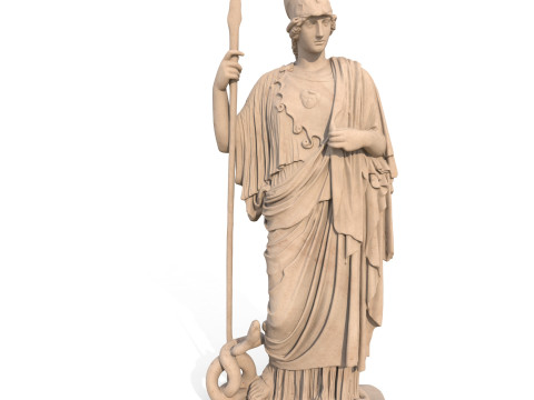 Athena Pallas Classical Greek Sculpture PBR 3D 模型