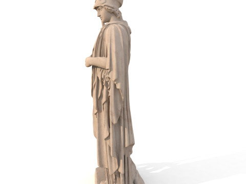 Athena Pallas Classical Greek Sculpture PBR Model 3D
