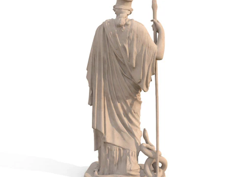 Athena Pallas Classical Greek Sculpture PBR 3D Model