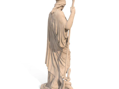 Athena Pallas Classical Greek Sculpture PBR 3D Model