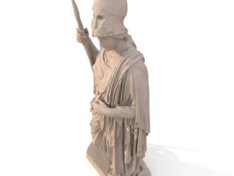 Athena Pallas Classical Greek Sculpture PBR 3D Model