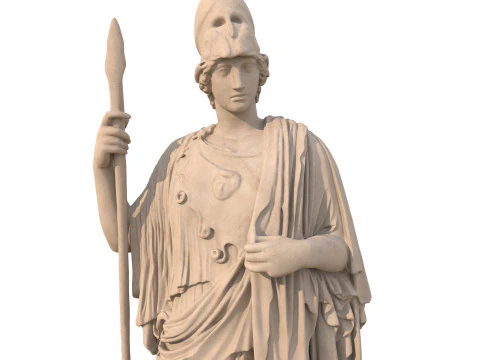 Athena Pallas Classical Greek Sculpture PBR 3D Model