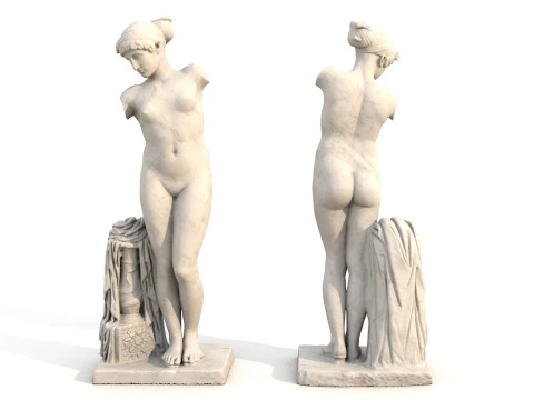 Goddess Statue Pack Greek Sculpture PBR 3D Model