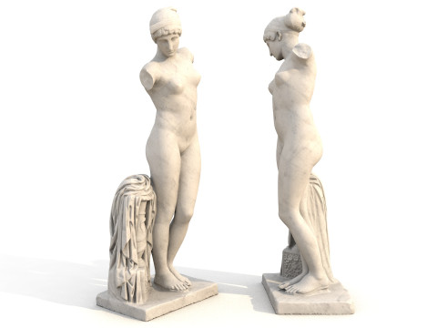 Goddess Statue Pack Greek Sculpture PBR 3D Модель