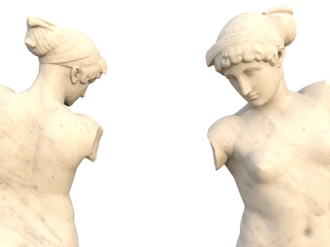Goddess Statue Pack Greek Sculpture PBR 3D Модель