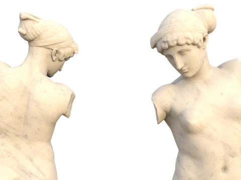 Goddess Statue Pack Greek Sculpture PBR 3D Model