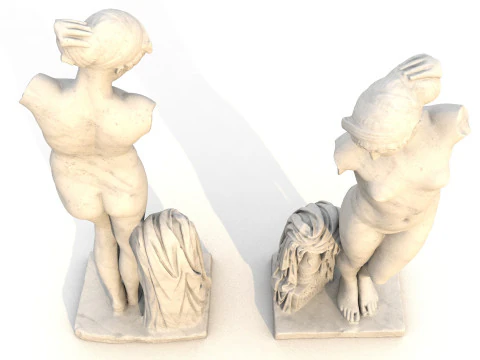 Goddess Statue Pack Greek Sculpture PBR 3D Model
