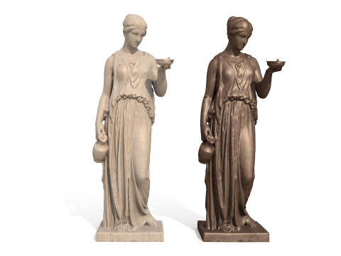 Goddess Statue Pack Greek Sculpture PBR 3D Модель