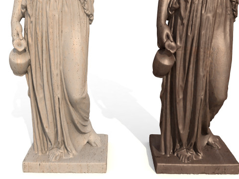 Goddess Statue Pack Greek Sculpture PBR 3D Модель