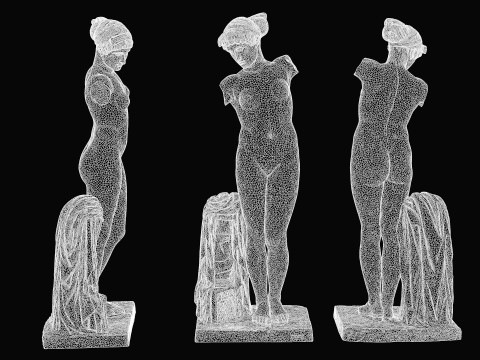 Goddess Statue Pack Greek Sculpture PBR 3D Модель