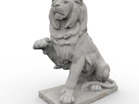 Classic lion with high resolution PBR textures Modello 3D