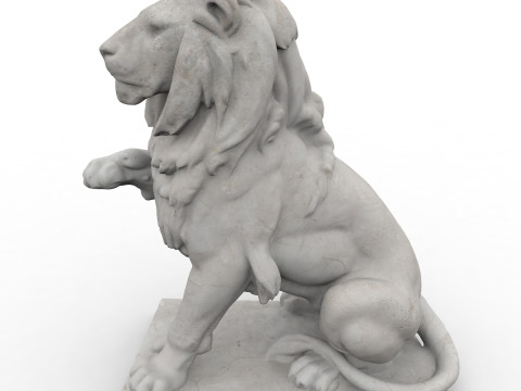Classic lion with high resolution PBR textures 3Dモデル
