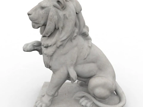 Classic lion with high resolution PBR textures 3D Model