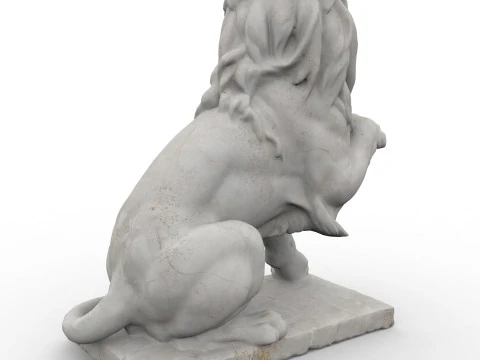Classic lion with high resolution PBR textures 3D Model