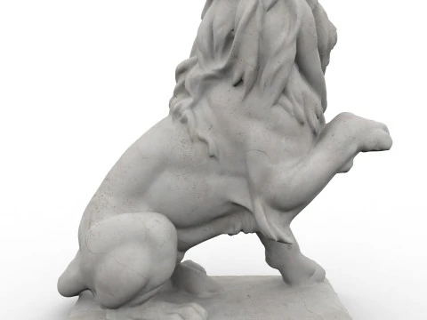 Classic lion with high resolution PBR textures 3D Model