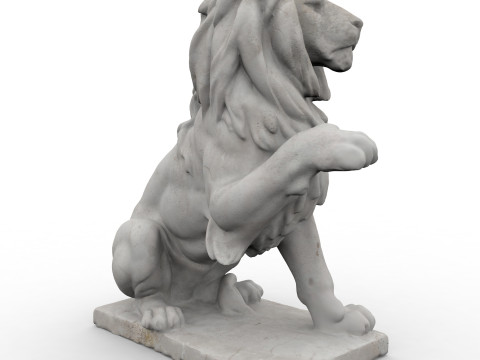 Classic lion with high resolution PBR textures 3Dモデル