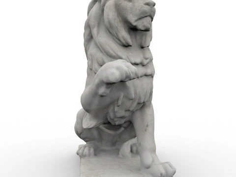 Classic lion with high resolution PBR textures 3D Model