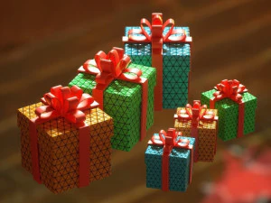 paquet de No&euml;l Modèle 3D