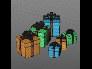 paquet de No&euml;l Modèle 3D