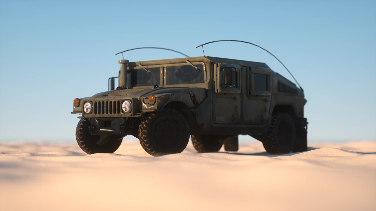suv humvee military 3D Model .c4d .max .obj .3ds .fbx .stl .blend 