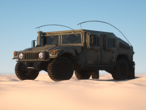 suv humvee military 3D Model