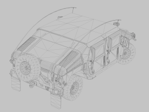 suv humvee military 3D 模型