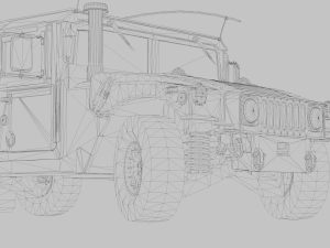 suv humvee military 3D 模型
