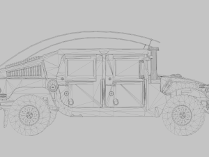 suv humvee military 3D 模型