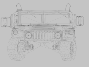 suv humvee military 3D 模型