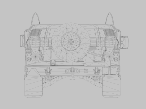 suv humvee military 3D 模型