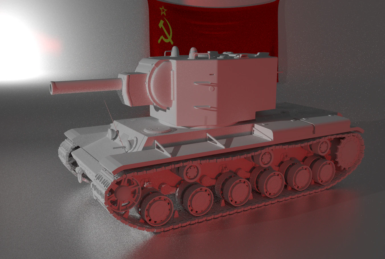 kv-2 soviet heavy tank 3D Model .c4d .max .obj .3ds .fbx .stl .blend