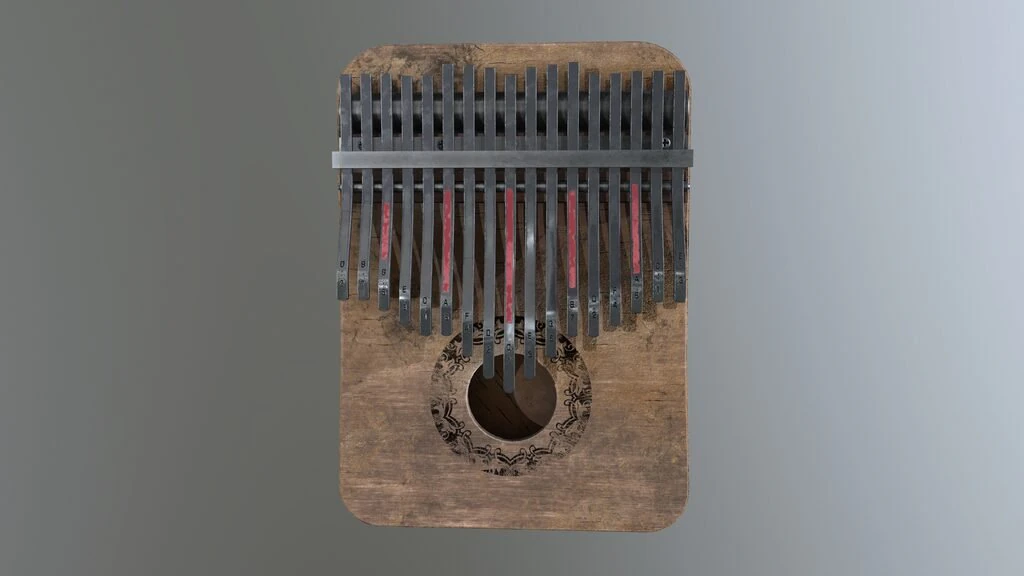 kalimba 3D Model .c4d .max .obj .3ds .fbx .stl .blend
