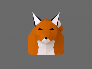 fox lowpoly 3D मॉडल
