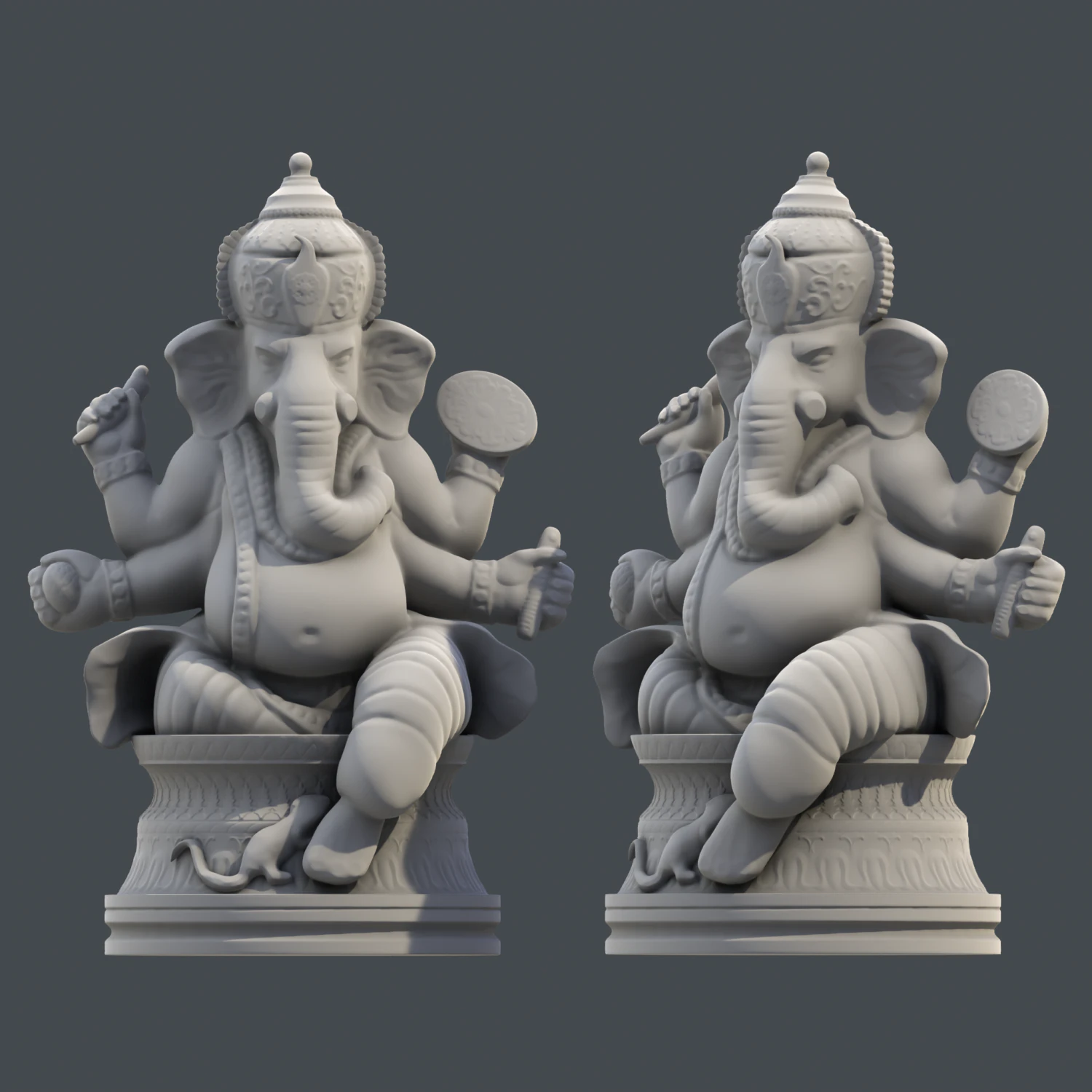 Ganesha 3D Print Model .c4d .max .obj .3ds .fbx .stl .blend 