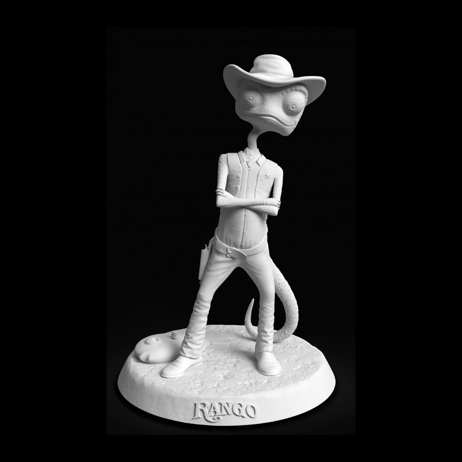 Rango 3D Print Model .c4d .max .obj .3ds .fbx .stl .blend 
