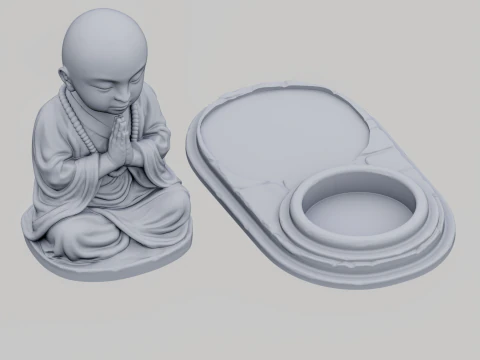 Monks candle 3D Print Model