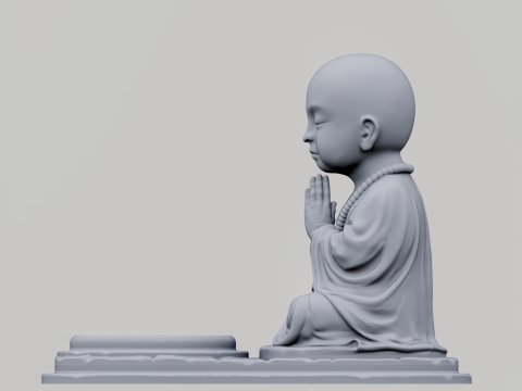 Monks candle Modello di stampa 3D
