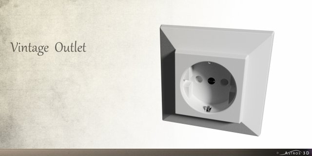 vintage outlet 3D Model .c4d .max .obj .3ds .fbx .stl .blend 